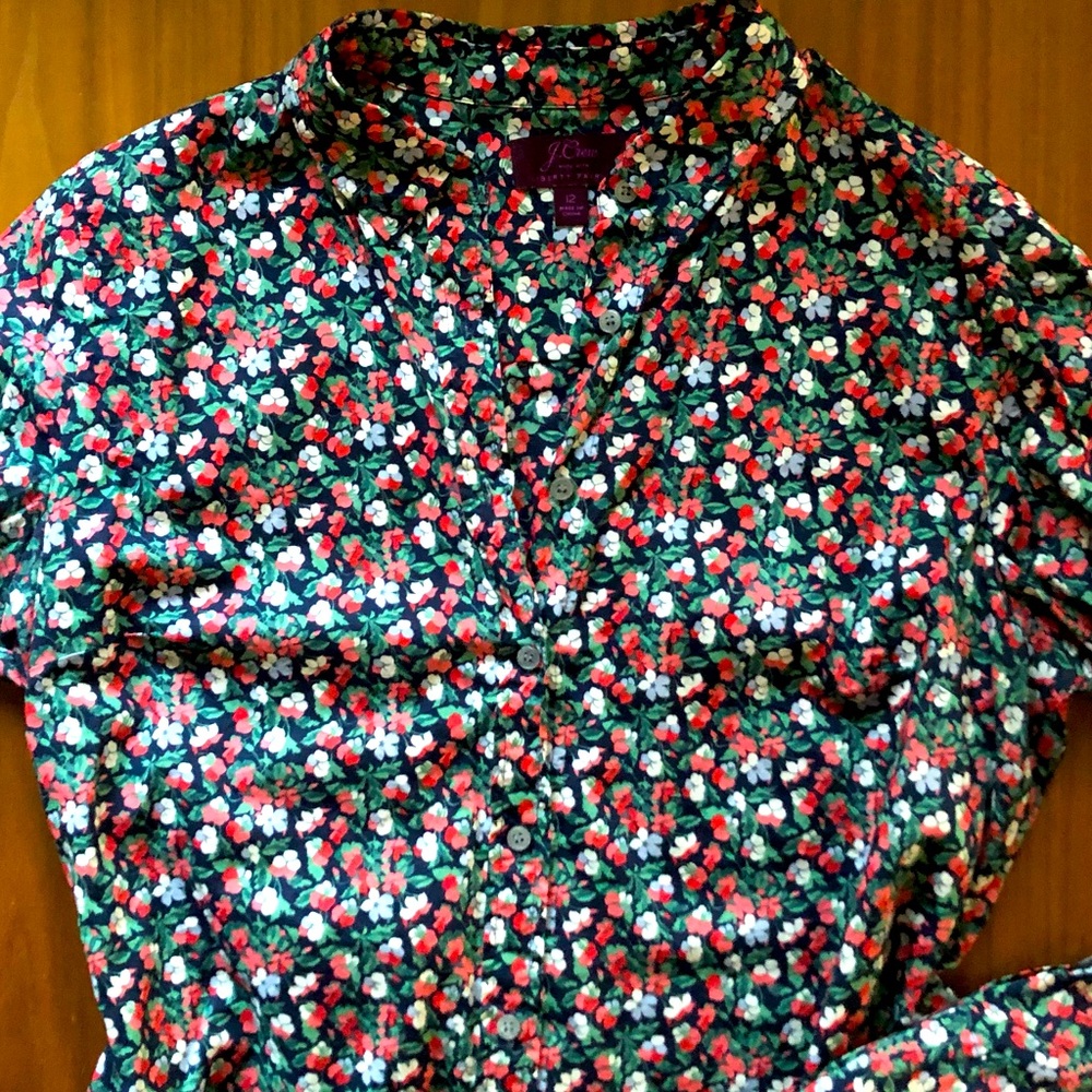 J.Crew Floral Button Down 💯 cotton